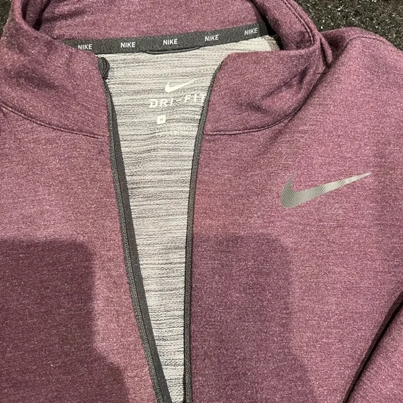 Mens Maroon Half Zip - Picture 2 of 2